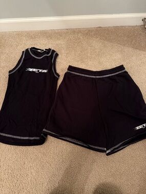 Zeta Tau Alpha Black Active Tank & Shorts Set